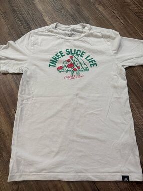 Adidas White Crewneck Logo Tee